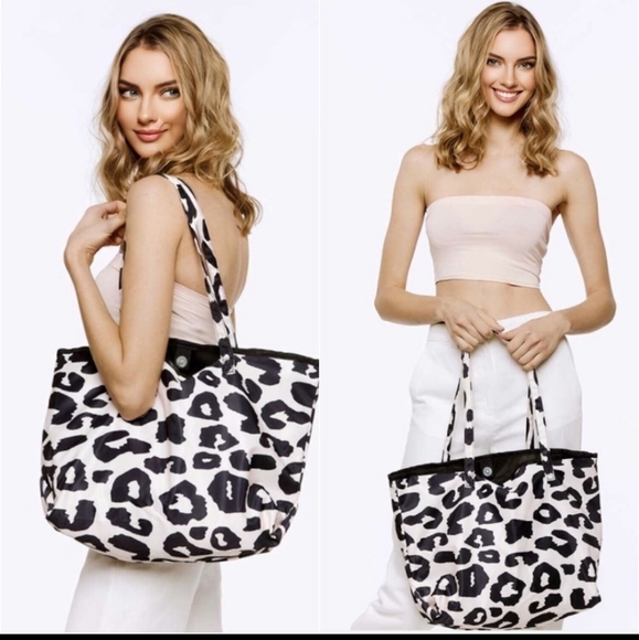 Ivory & leopard bag - Picture 4 of 8
